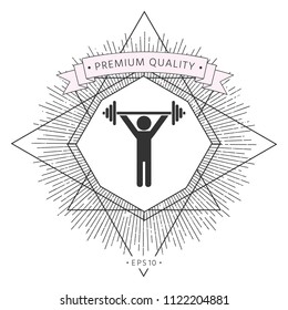 Weightlifting, dumbbell training icon