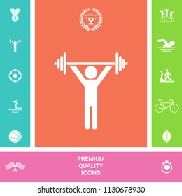 Weightlifting, dumbbell training icon