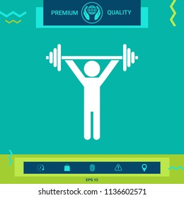Weightlifting, dumbbell training icon