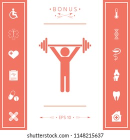Weightlifting, dumbbell training icon