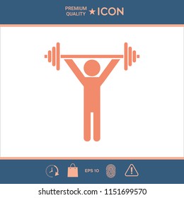 Weightlifting, dumbbell training icon