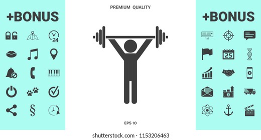 Weightlifting, dumbbell training icon