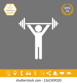 Weightlifting, dumbbell training icon