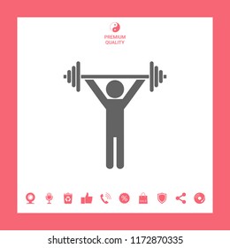 Weightlifting, dumbbell training icon