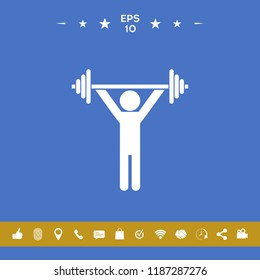 Weightlifting, dumbbell training icon