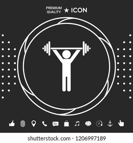 Weightlifting, dumbbell training icon