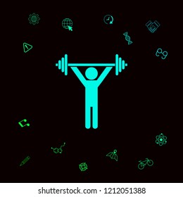 Weightlifting, dumbbell training icon