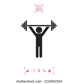 Weightlifting, dumbbell training icon