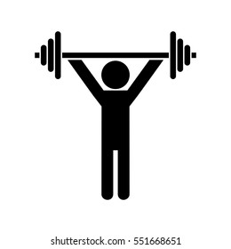 Weightlifting, dumbbell training icon