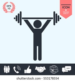 Weightlifting, dumbbell training icon