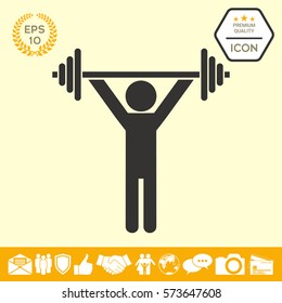 Weightlifting, dumbbell training icon