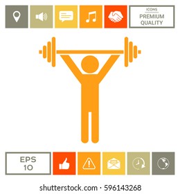 Weightlifting, dumbbell training icon