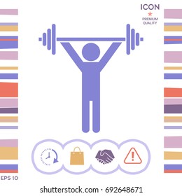 Weightlifting, dumbbell training icon