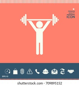 Weightlifting, dumbbell training icon