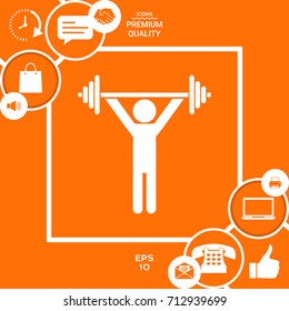 Weightlifting, dumbbell training icon