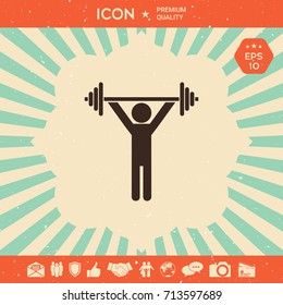 Weightlifting, dumbbell training icon