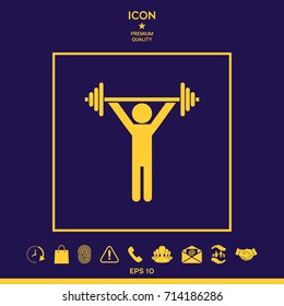 Weightlifting, dumbbell training icon