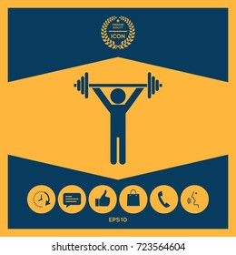 Weightlifting, dumbbell training icon