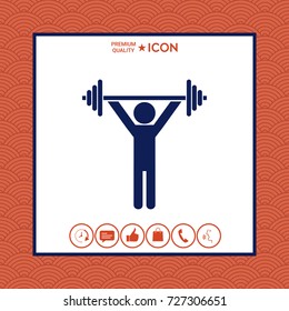Weightlifting, dumbbell training icon