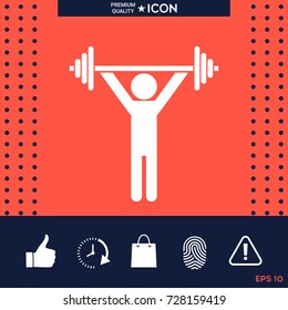 Weightlifting, dumbbell training icon