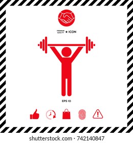 Weightlifting, dumbbell training icon