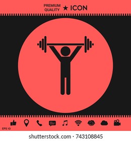 Weightlifting, dumbbell training icon
