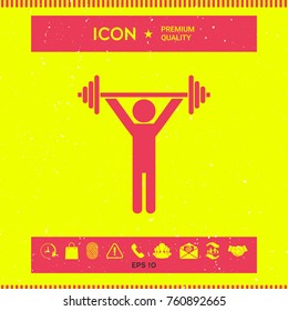 Weightlifting, dumbbell training icon
