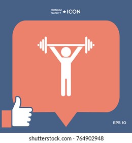 Weightlifting, dumbbell training icon