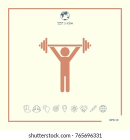 Weightlifting, dumbbell training icon