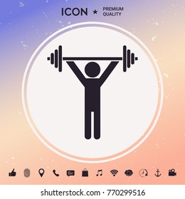Weightlifting, dumbbell training icon