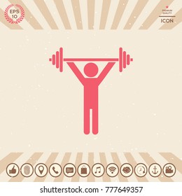 Weightlifting, dumbbell training icon