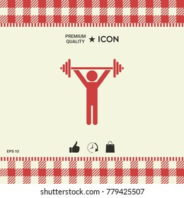 Weightlifting, dumbbell training icon
