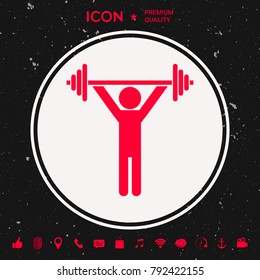 Weightlifting, dumbbell training icon