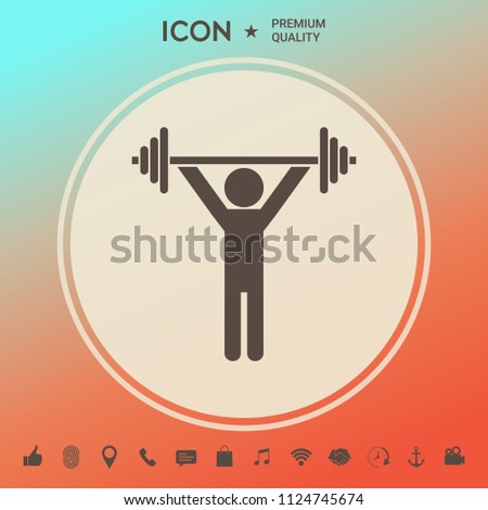 Weightlifting, dumbbell training icon
