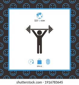 Gewichtszunahme, Hantel-Trainingssymbol, Elemente für Ihr Design