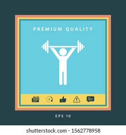 Weightlifting, dumbbell training icon. Graphic elements for your design