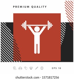 Weightlifting, dumbbell training icon. Graphic elements for your design