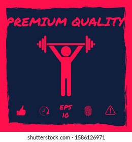 Weightlifting, dumbbell training icon. Graphic elements for your design