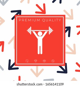Weightlifting, dumbbell training icon. Graphic elements for your design