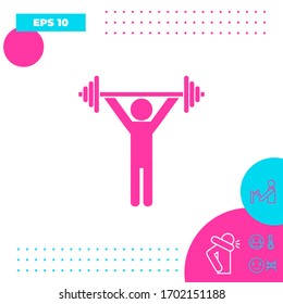 Weightlifting, dumbbell training icon. Graphic elements for your design