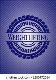 Weightlifting emblem with jean high quality background