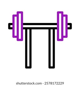 Weightlifting Equipment Simple Icon Design For Gym