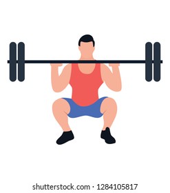 Weightlifting flat icon design