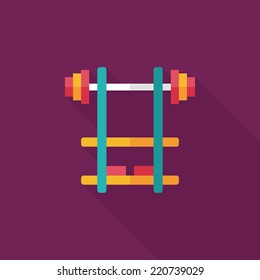 weightlifting flat icon with long shadow,eps10