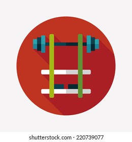 weightlifting flat icon with long shadow,eps10