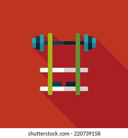 weightlifting flat icon with long shadow,eps10