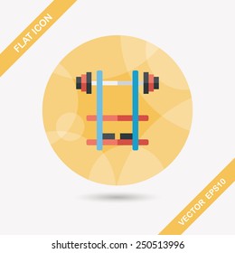 weightlifting flat icon with long shadow,eps10