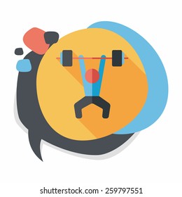 weightlifting flat icon with long shadow,eps10