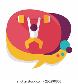 weightlifting flat icon with long shadow,eps10
