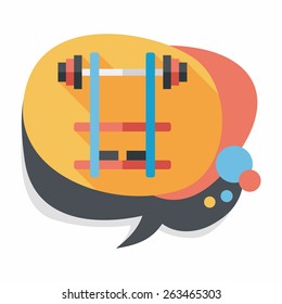 weightlifting flat icon with long shadow,eps10
